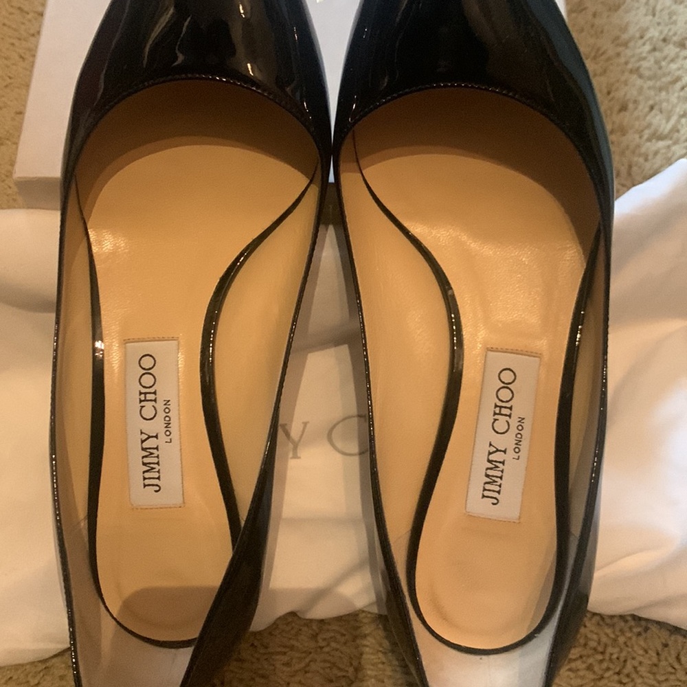 JIMMY CHOO Black Patent-Leather Heels - Picture 8 of 9